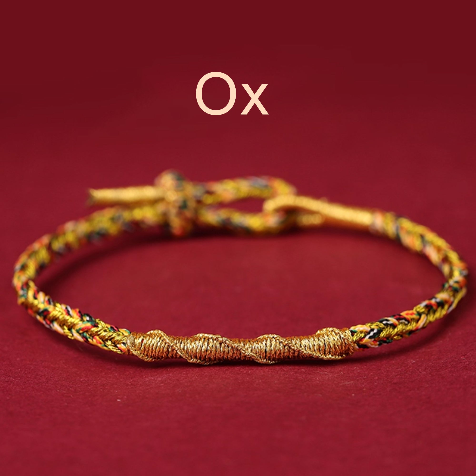 Zodiac Buddha Tai Sui Red String Bracelet Braided Bracelet Amulet