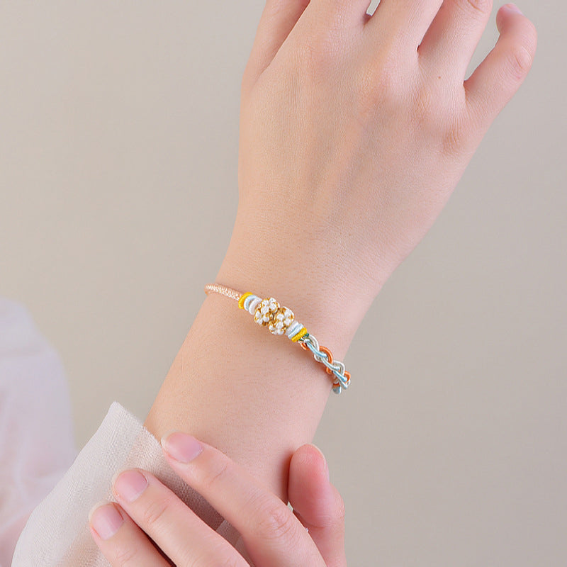 Letitdao 12 Zodiac Signs Handmade Macrame Red String Bracelet for Luck