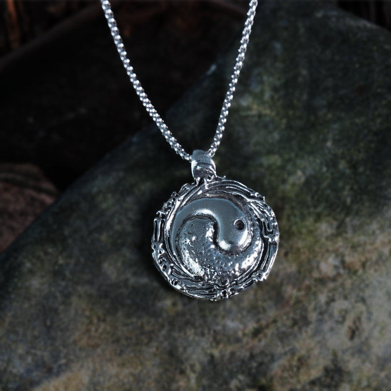 Yin-Yang Tai Chi Bagua Necklace Stainless Steel Pendant For Husband & Boyfriend