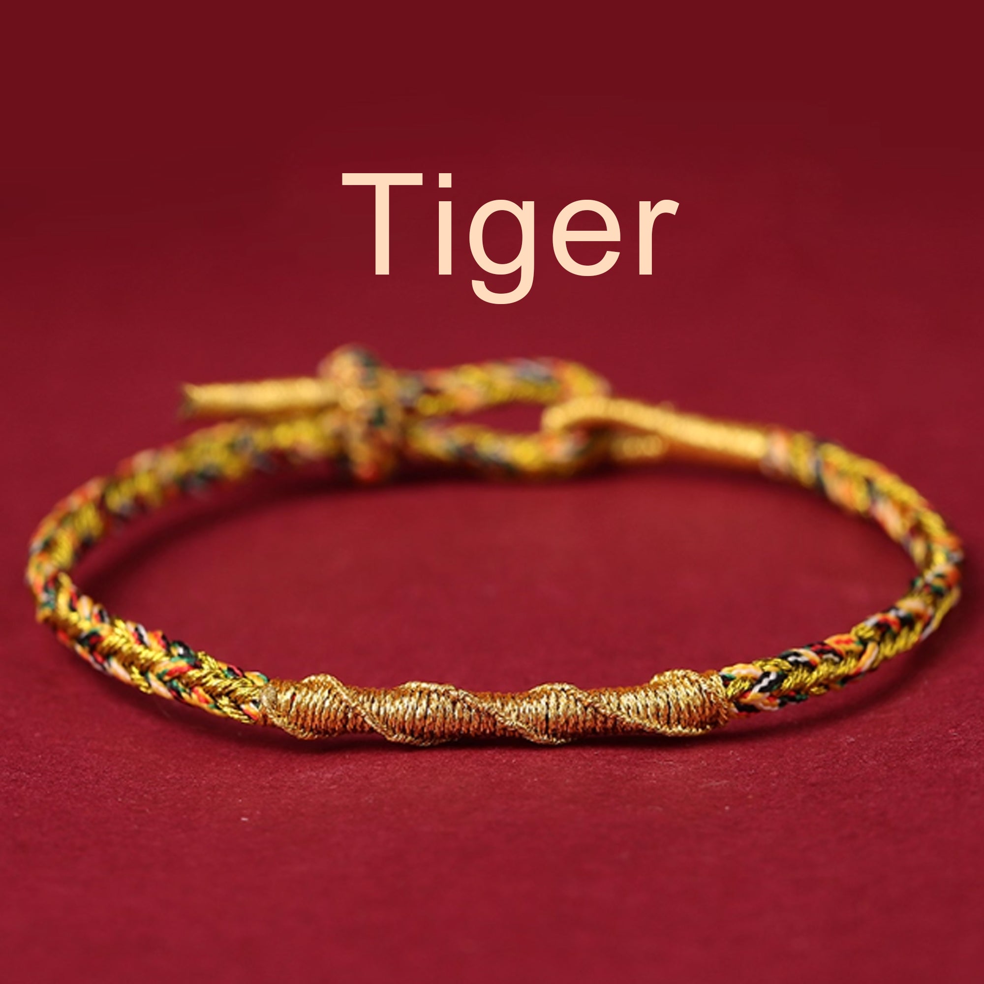 Zodiac Buddha Tai Sui Red String Bracelet Braided Bracelet Amulet