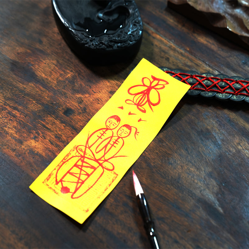 Love Harmony Hand-Painted Talisman|Blessed by the Taoist Gods of Romance