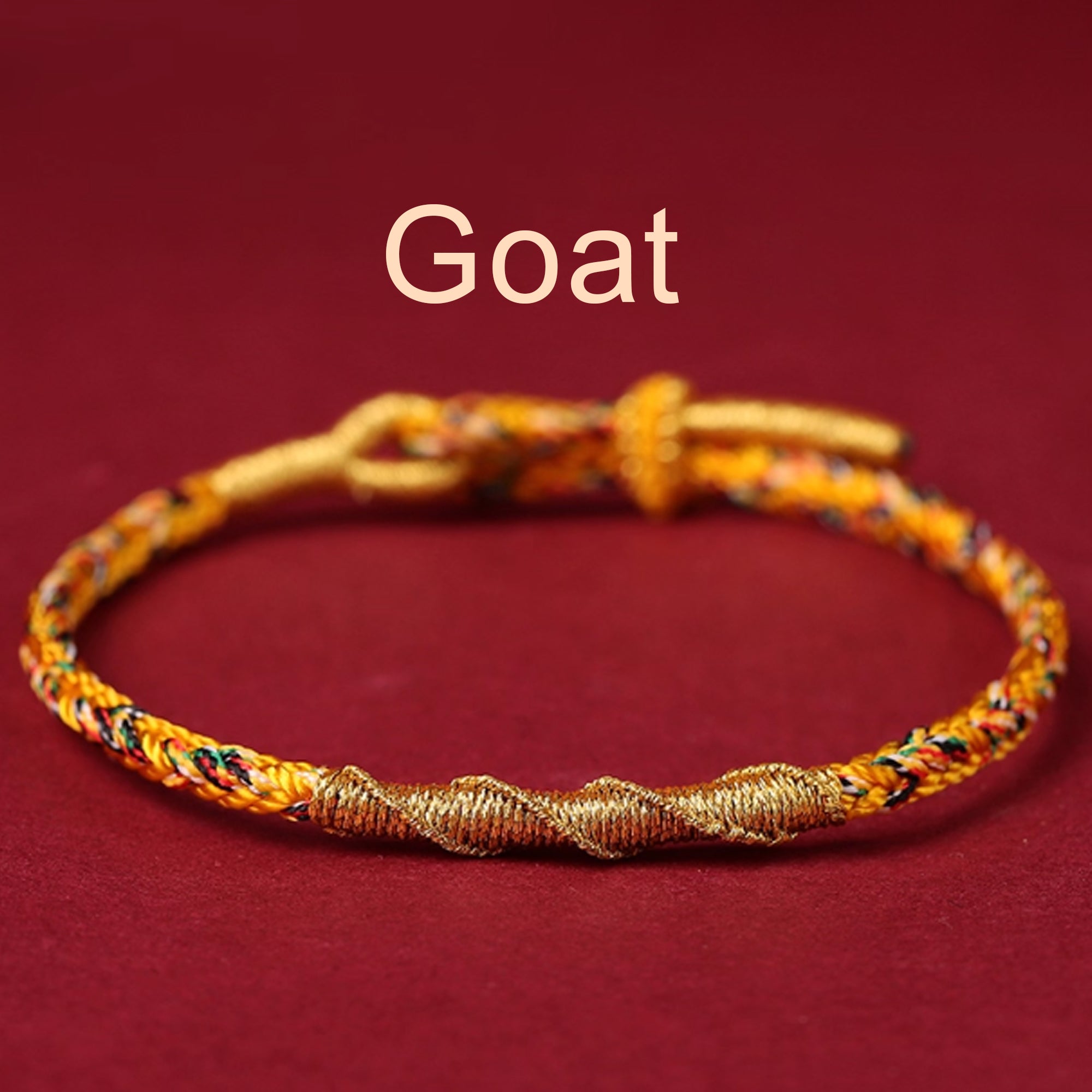 Zodiac Buddha Tai Sui Red String Bracelet Braided Bracelet Amulet