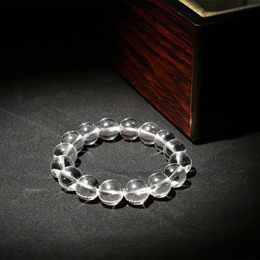 Letitdao Source of Focus & Purity - Clear Quartz Energy Bracelet
