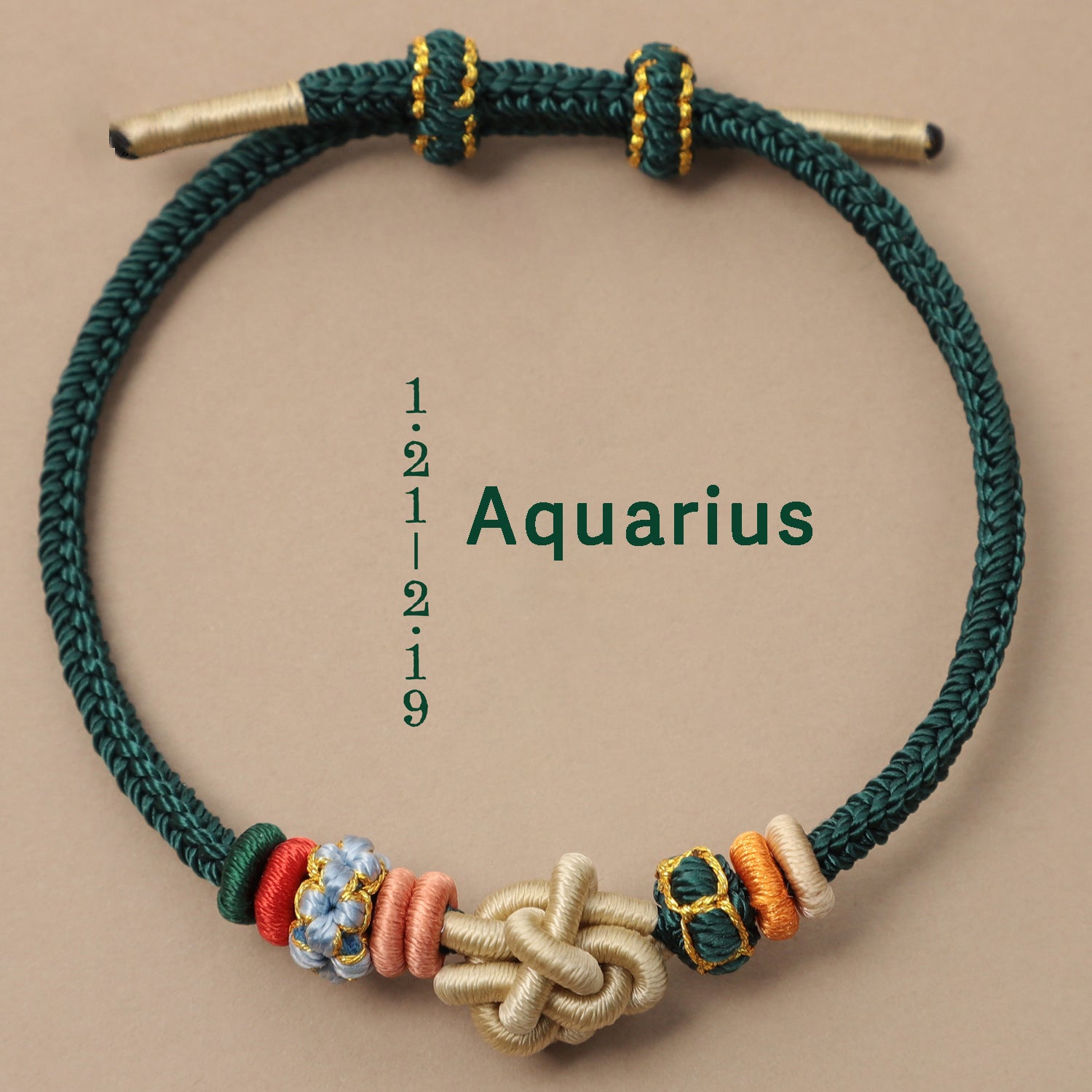 Letitdao Zodiac Braided Red String Bracelet With Knot Of Safety - Luck & Wealth & Love