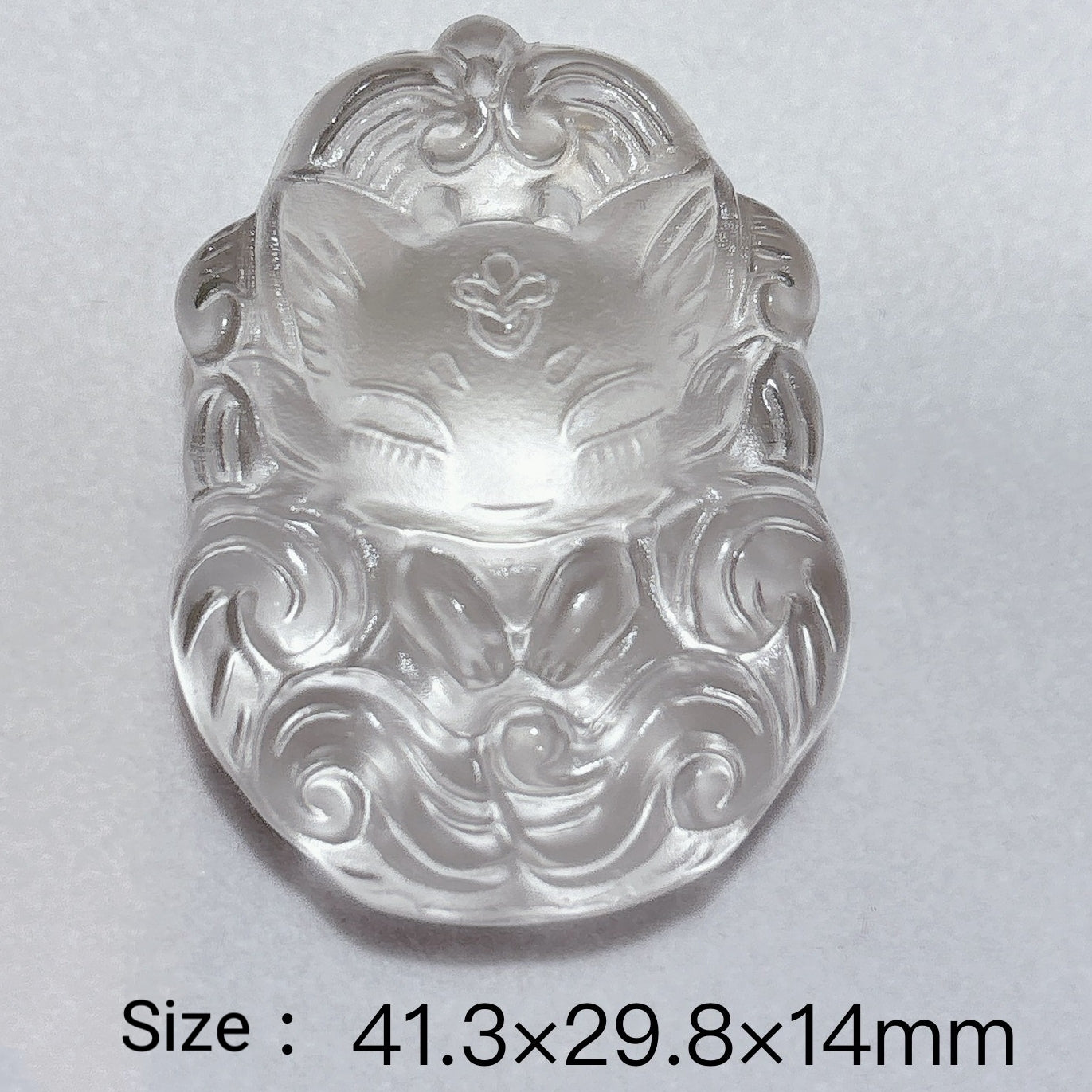 Natural Crystal Nine-Tailed Fox Pendant