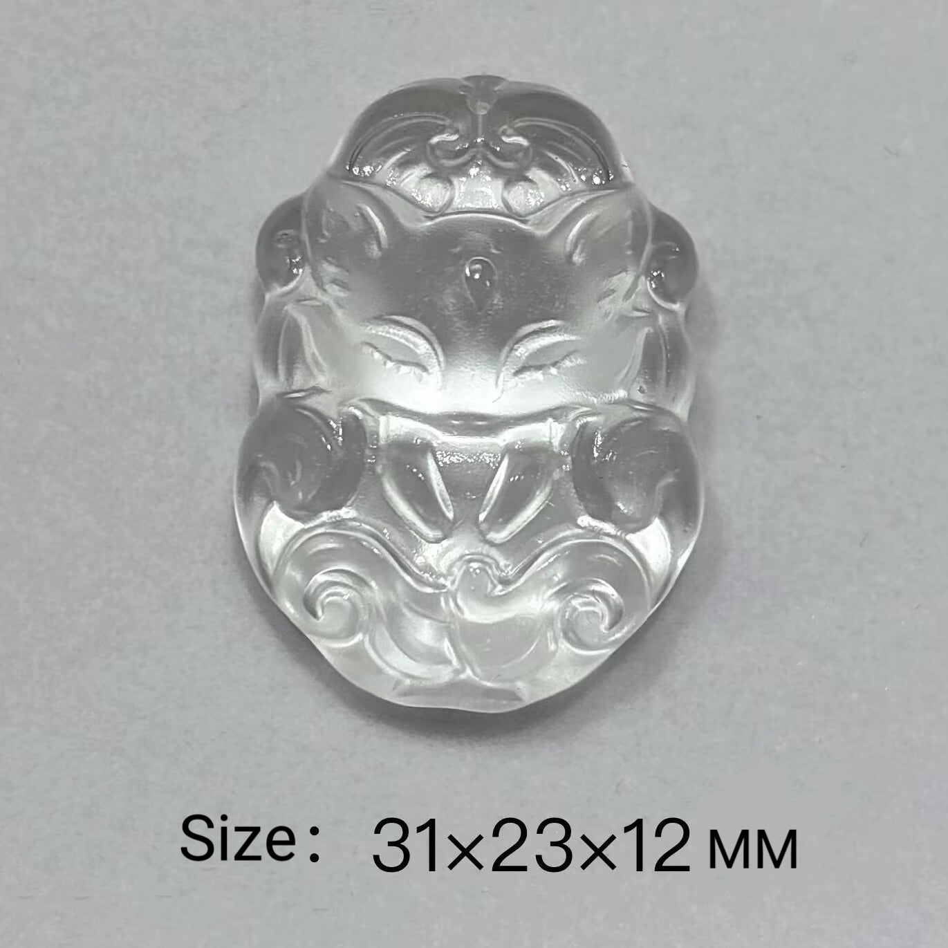 Natural Crystal Nine-Tailed Fox Pendant