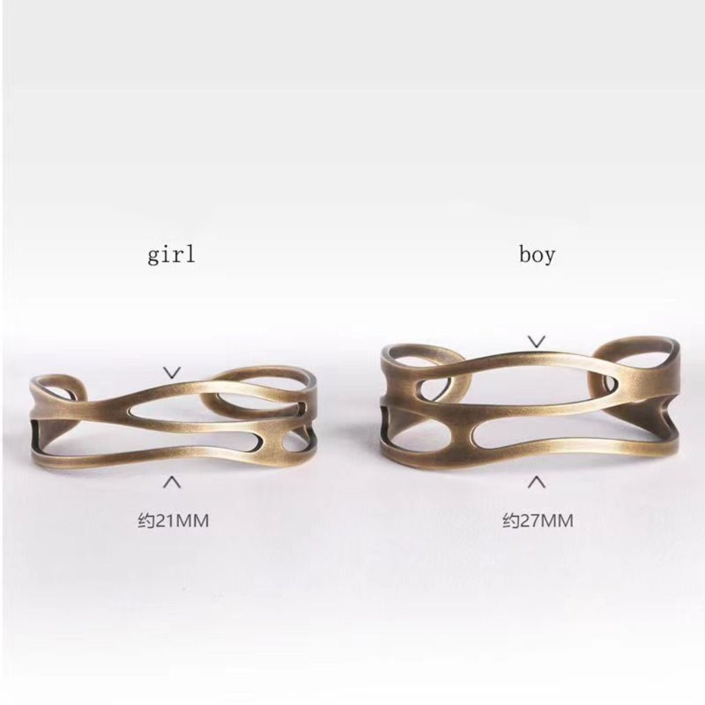 Letitdao Hollow Brass Wealth Bracelet Personality Innovation Fashion Bracelet