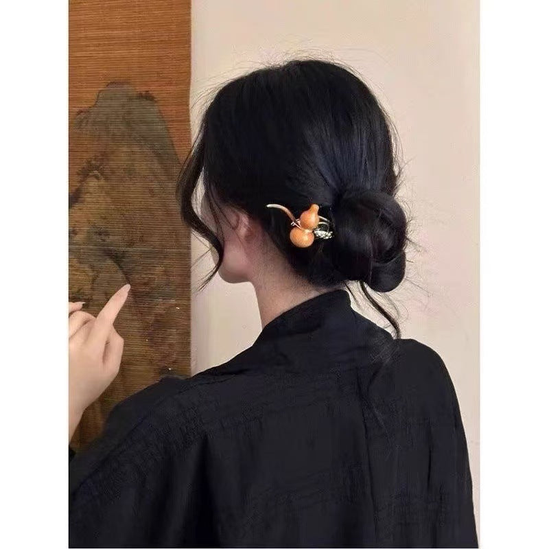 Sale Letitdao Spiritual Guardian Hairpin Antique Coin & Gourd with Flowing Tassel for Energetic Protection & Mindful Focus Wearable Talisman Gift