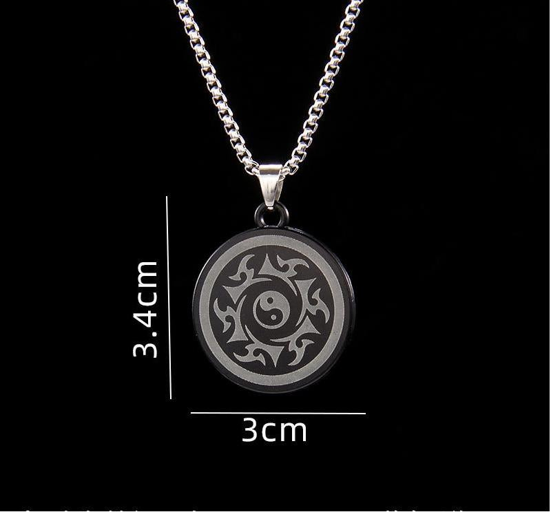Yin-Yang Tai Chi Bagua Necklace Stainless Steel Pendant For Husband & Boyfriend