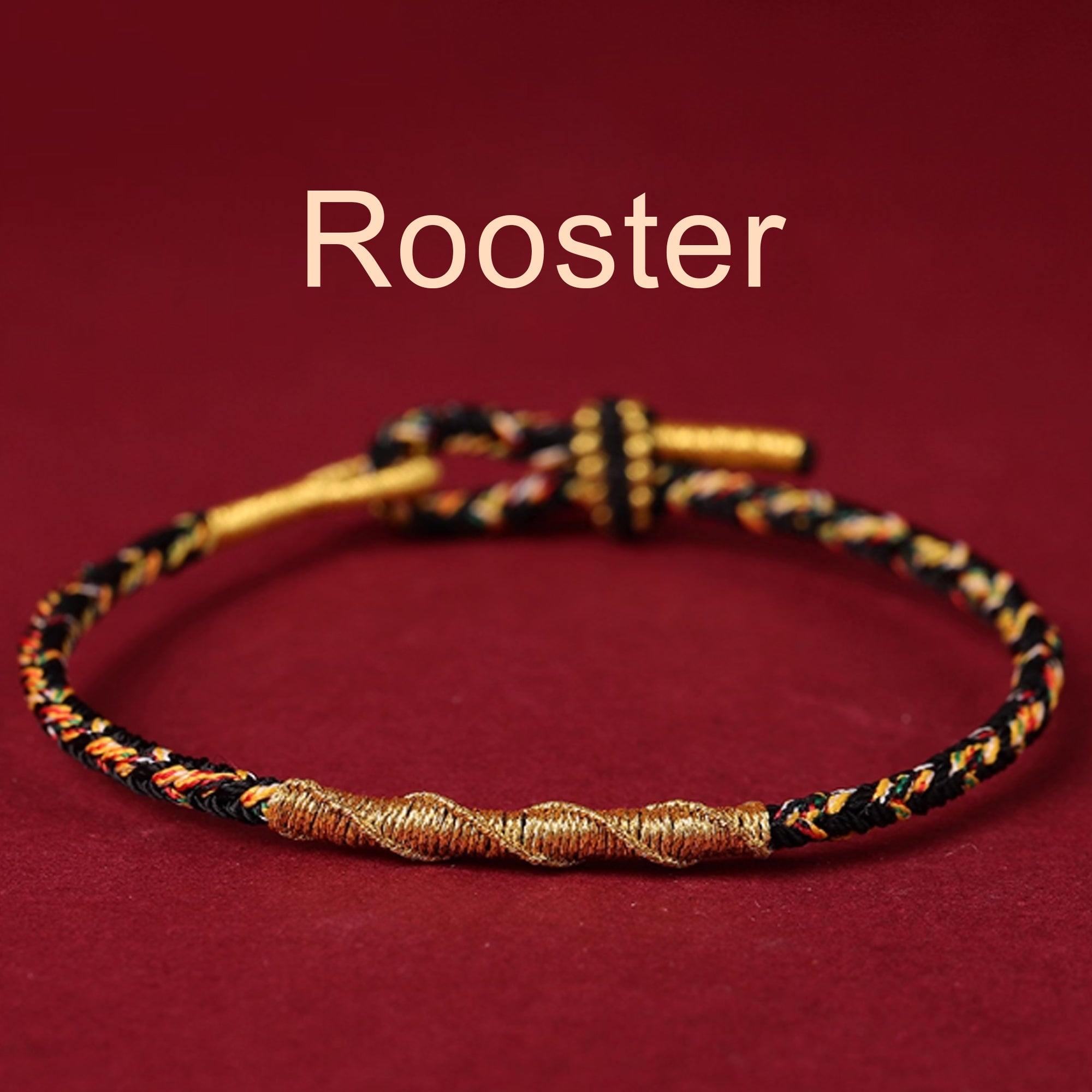 Zodiac Buddha Tai Sui Red String Bracelet Braided Bracelet Amulet
