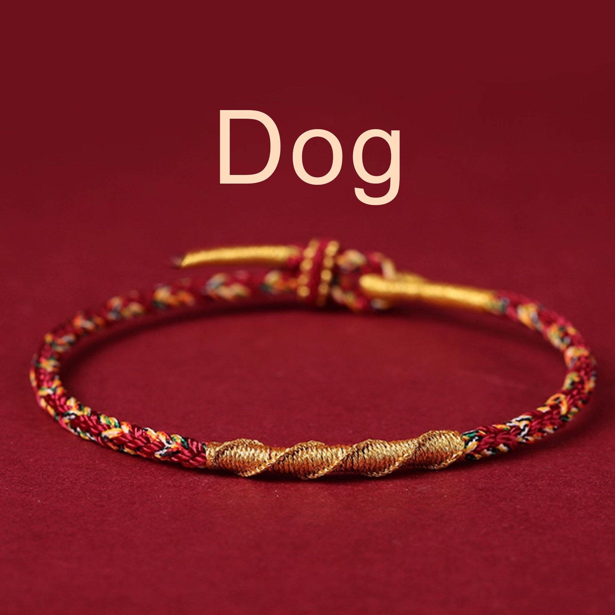 Zodiac Buddha Tai Sui Red String Bracelet Braided Bracelet Amulet