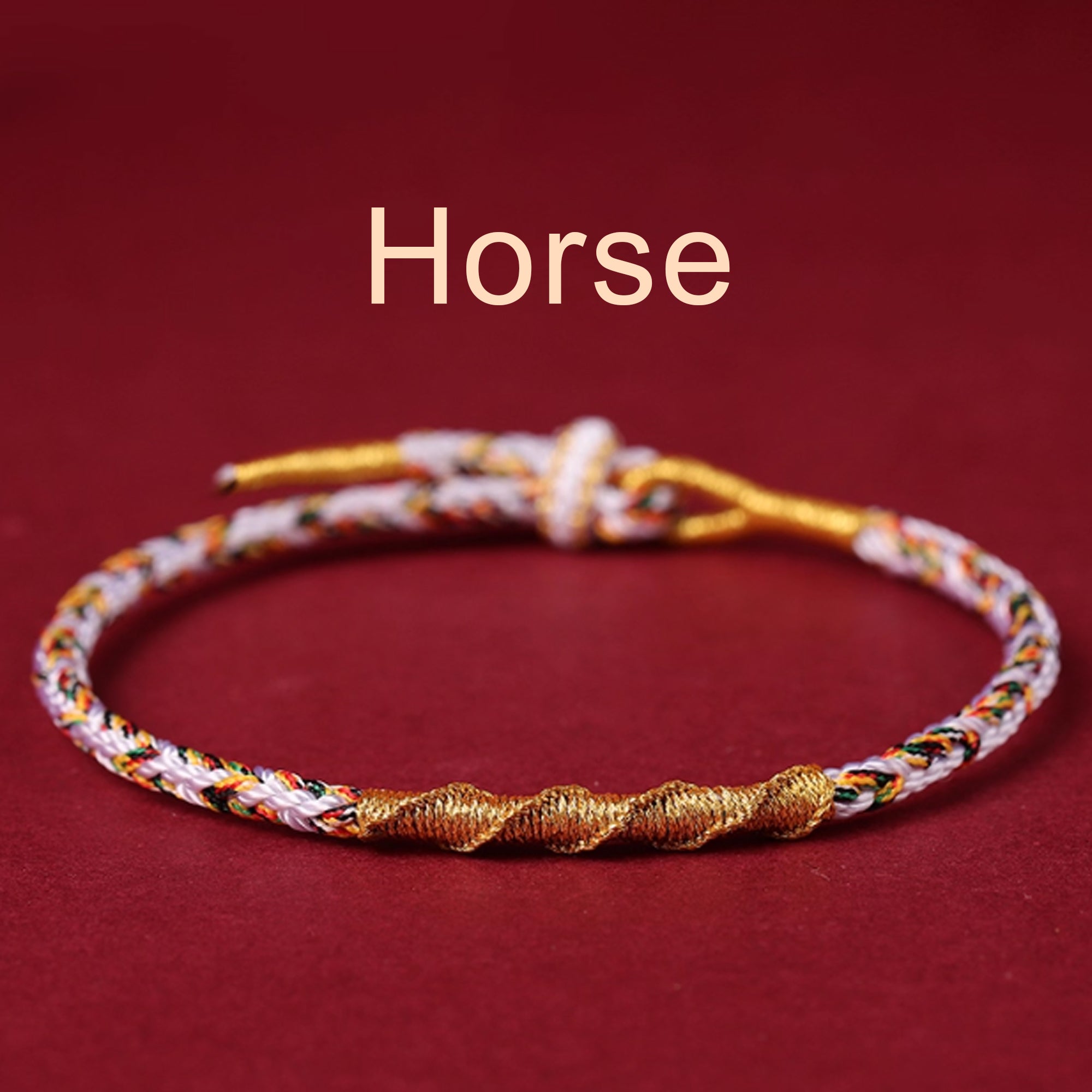 Zodiac Buddha Tai Sui Red String Bracelet Braided Bracelet Amulet
