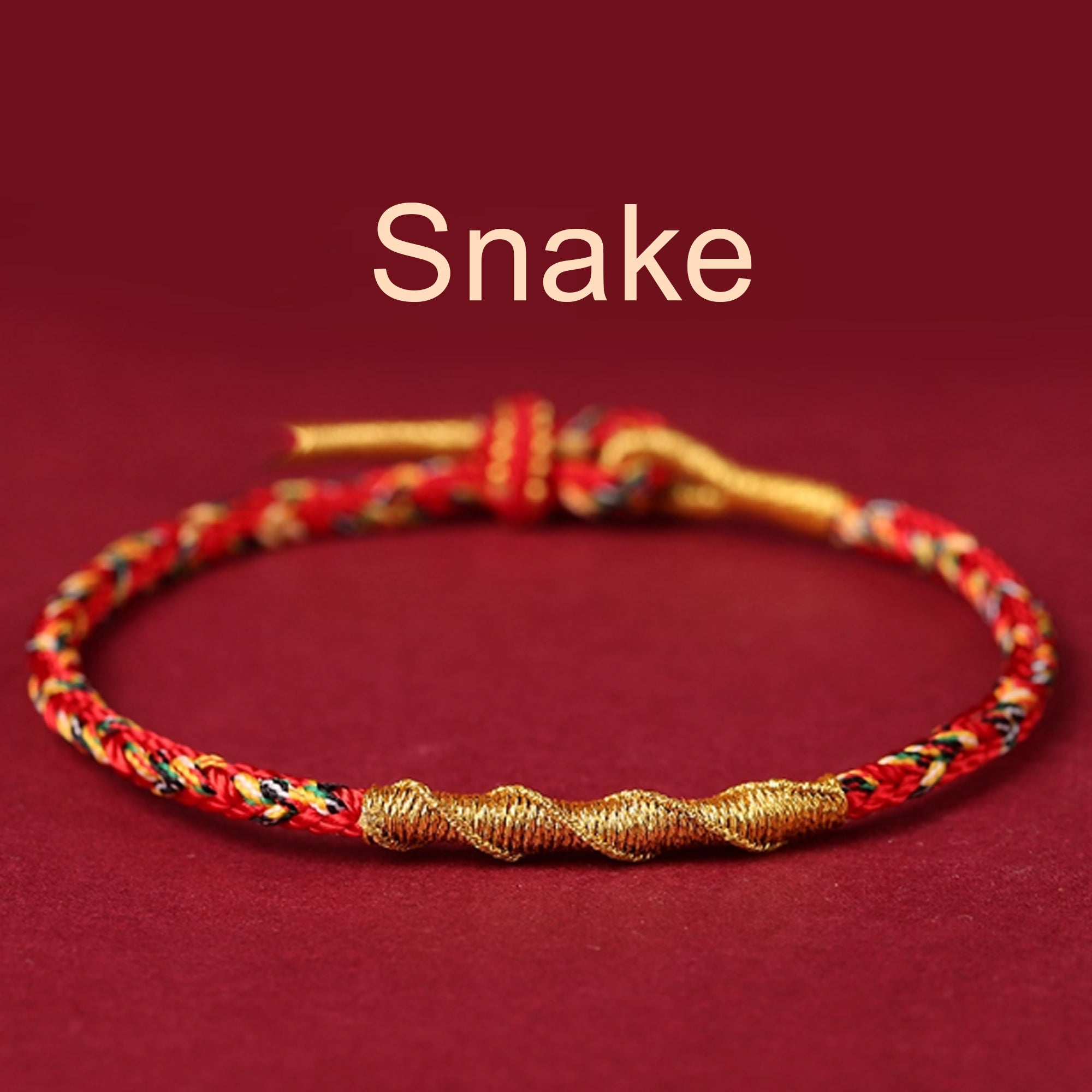 Zodiac Buddha Tai Sui Red String Bracelet Braided Bracelet Amulet