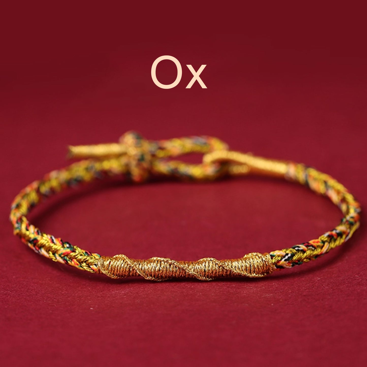 Zodiac Buddha Tai Sui Red String Bracelet Braided Bracelet Amulet