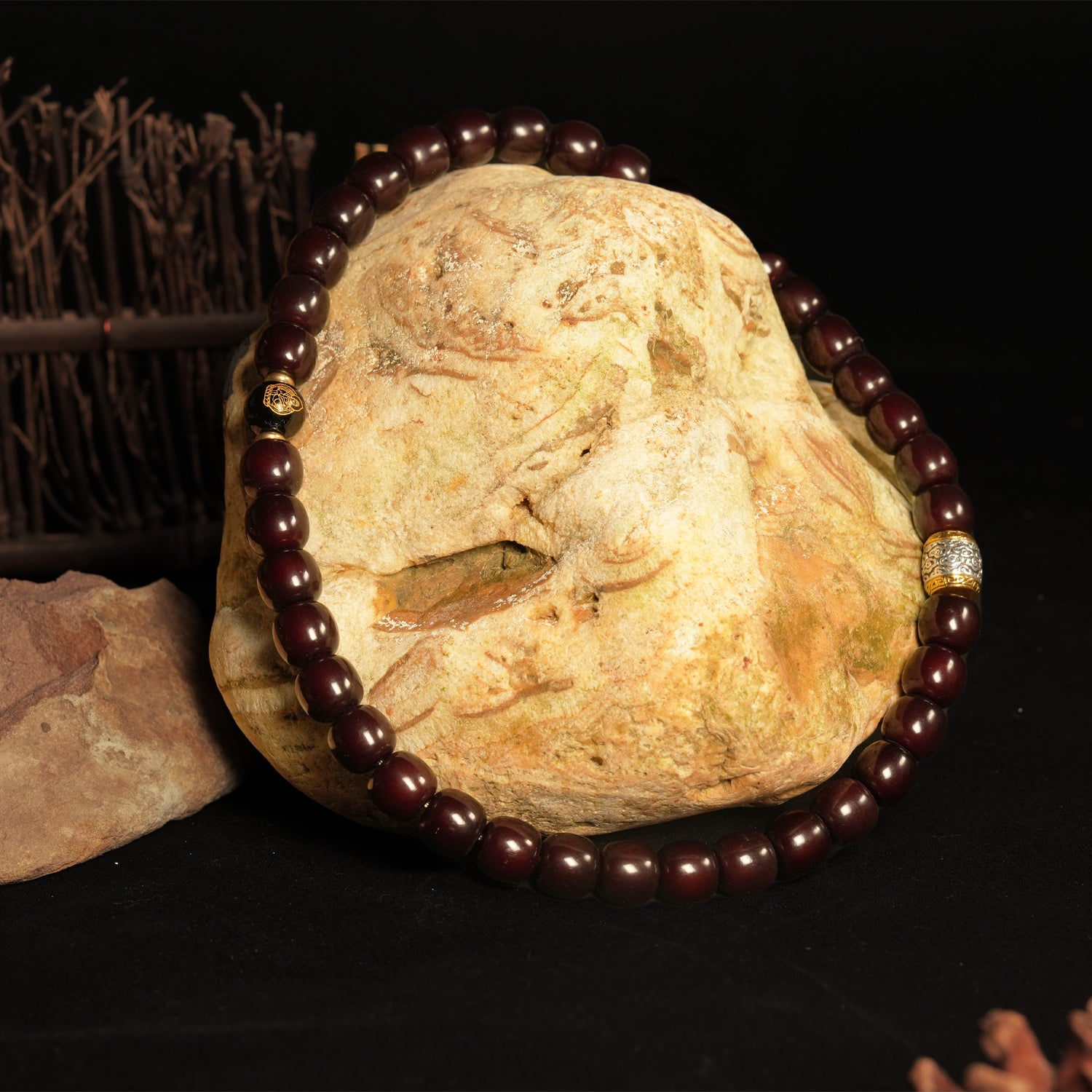 Letitdao 2in1 Bodhi Seed Mala Bracelet Chinese Zodiac Guardian Animal Beads For Meditation & Anxiety Relief Necklace Jewelry