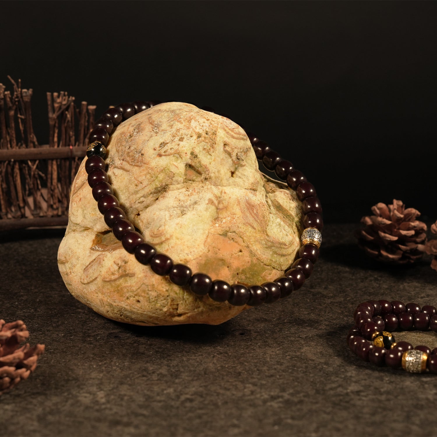 Letitdao 2in1 Bodhi Seed Mala Bracelet Chinese Zodiac Guardian Animal Beads For Meditation & Anxiety Relief Necklace Jewelry