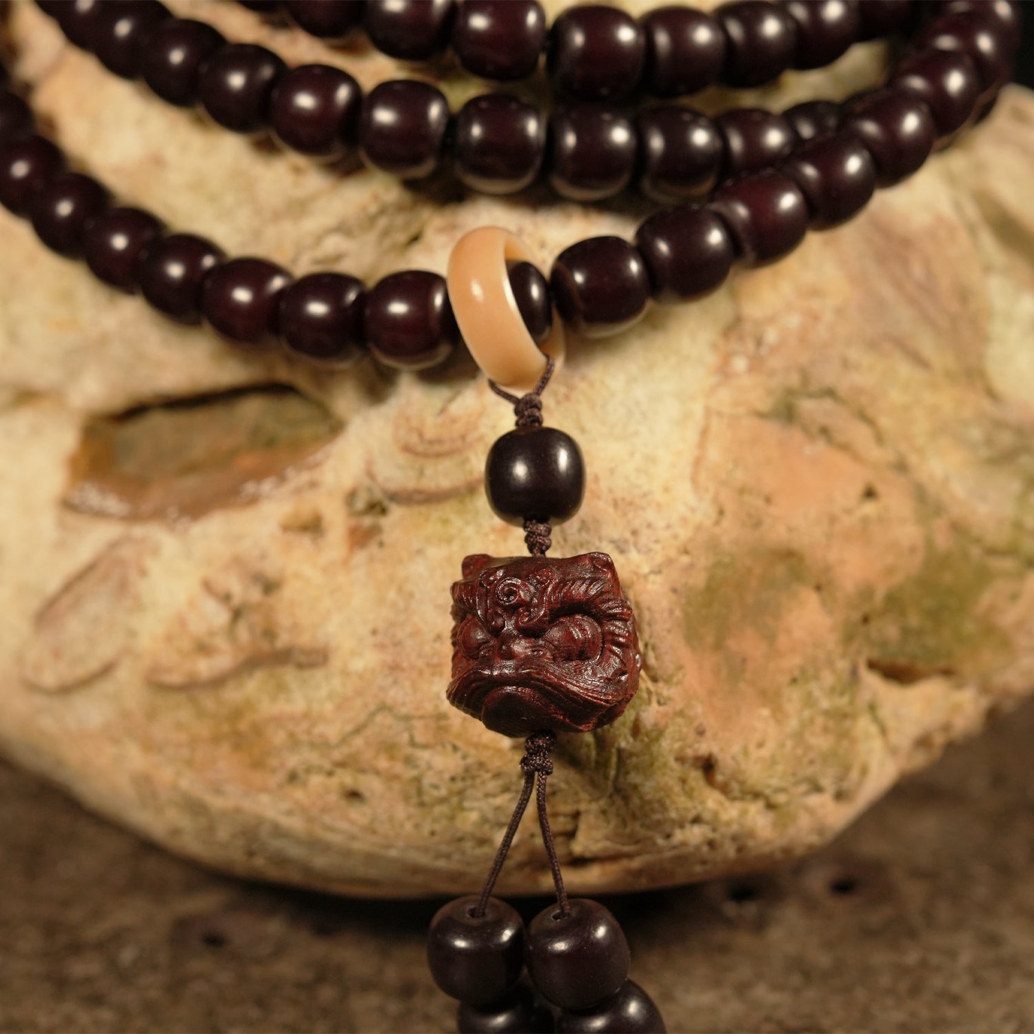 Letitdao Double Loop 108 Bodhi Seed Bracelet Unisex Energy Beads for Grounding Balance & Positive Vibes