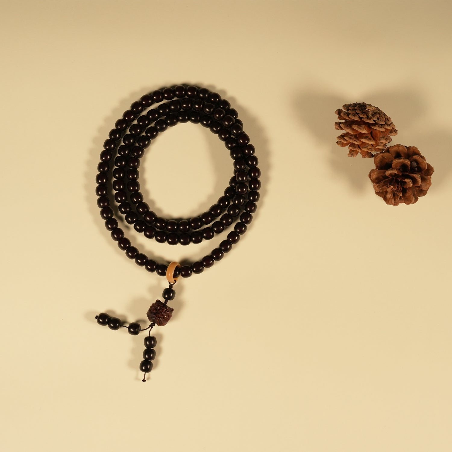 Letitdao Double Loop 108 Bodhi Seed Bracelet Unisex Energy Beads for Grounding Balance & Positive Vibes