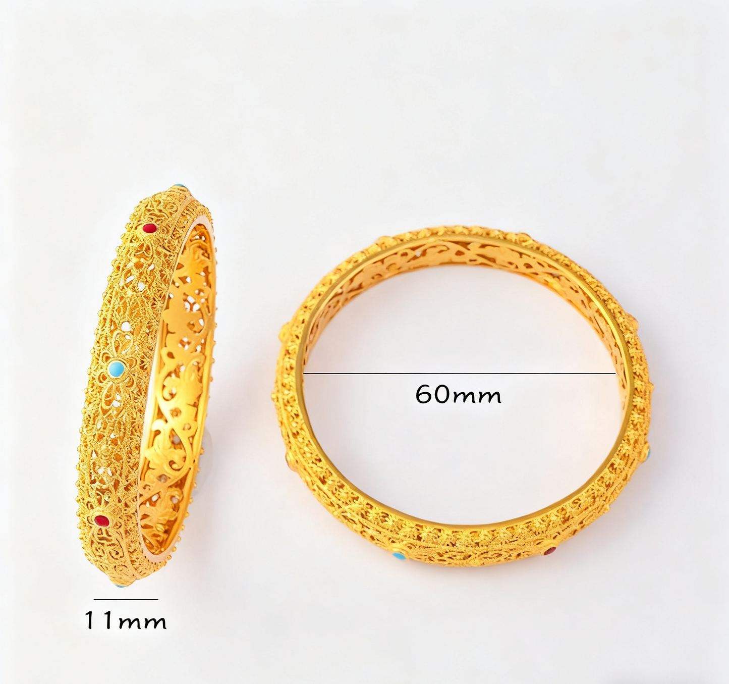 Letlt Dao Vintage Gold Cuff Bangle Hollow Filigree Wealth Bracelet in Gold-Tone Alloy Palace Style Jewelry Gift