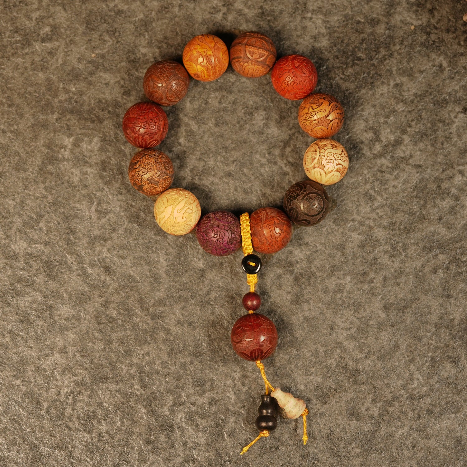 Letitdao Bohemian Beaded Bracelet for Men & Women Stretch Chakra Stone & Sandalwood Bracelet for Positive Energy Good Luck and Protection
