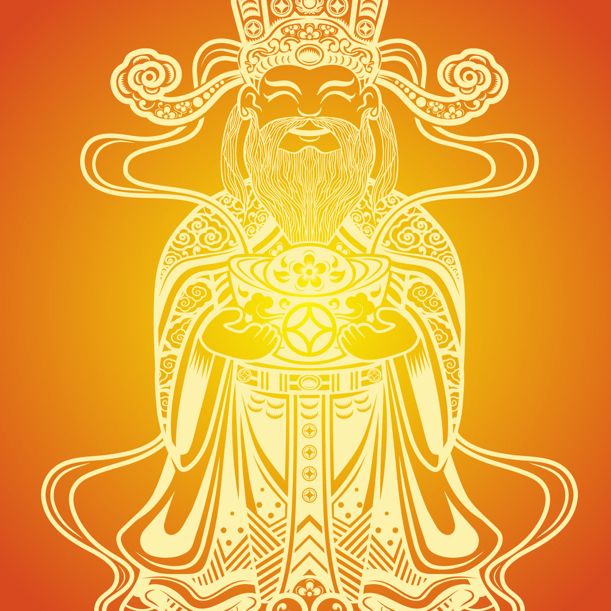 Letitdao Static Wealth Deity Wallpaper Energy-Encoded Design for Continuous Abundance Digital Prosperity Seal