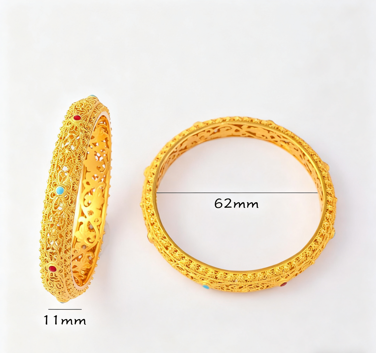 Letlt Dao Vintage Gold Cuff Bangle Hollow Filigree Wealth Bracelet in Gold-Tone Alloy Palace Style Jewelry Gift