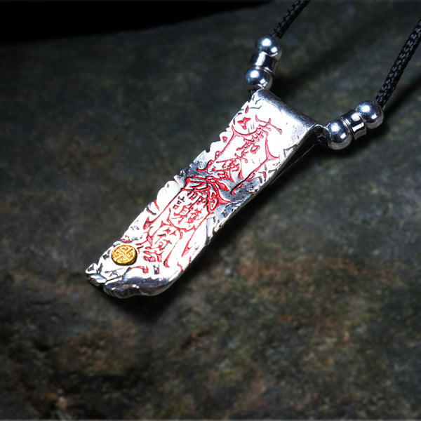 Taoist Imperial Decree Meditation Mantra Pendant Yin-Yang Bagua Body Protection Necklace