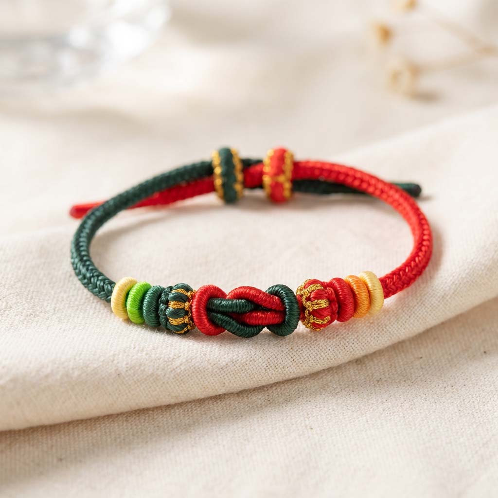 Letitdao Zodiac Red String Safety Knot Peach Blossom Bracelet