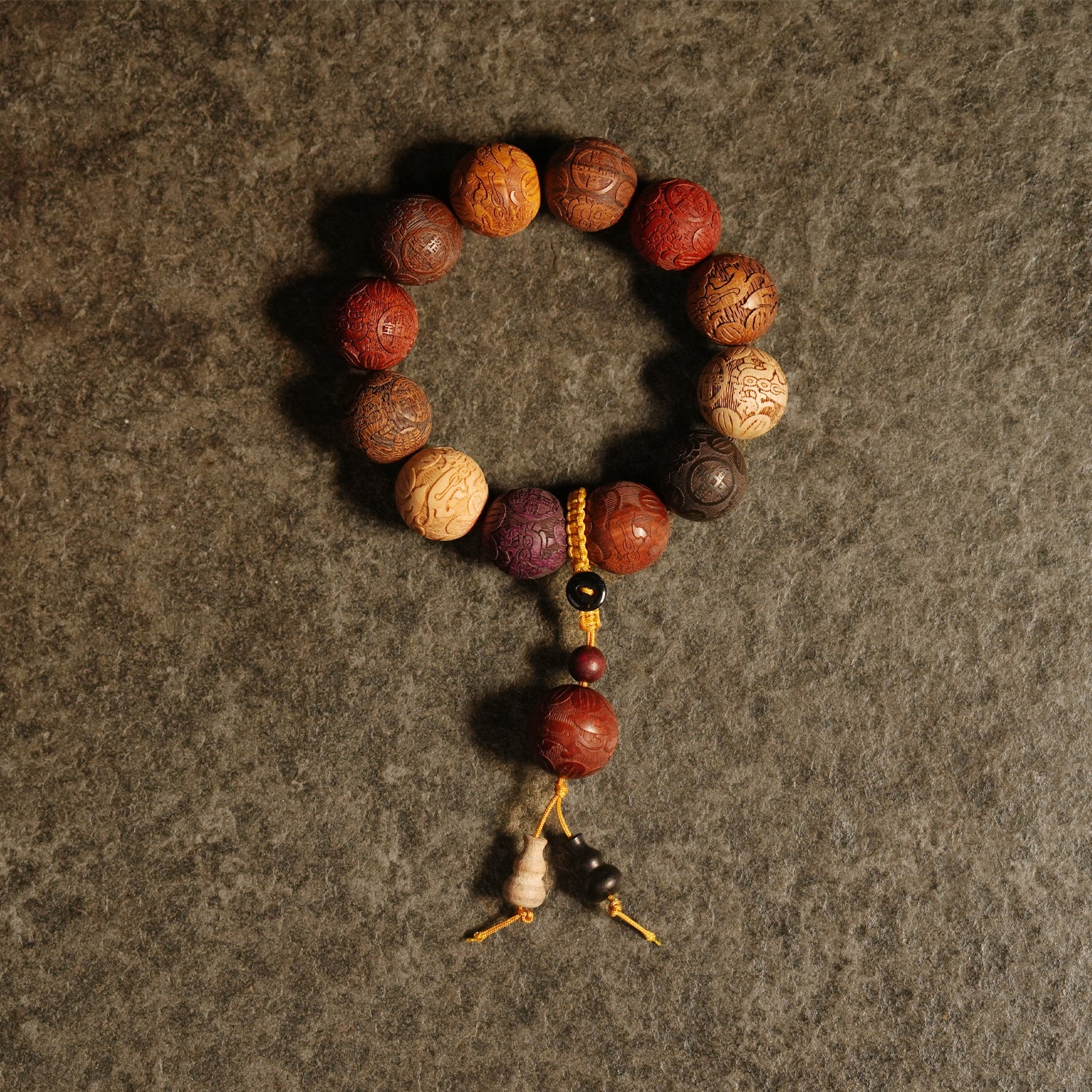 Letitdao Bohemian Beaded Bracelet for Men & Women Stretch Chakra Stone & Sandalwood Bracelet for Positive Energy Good Luck and Protection