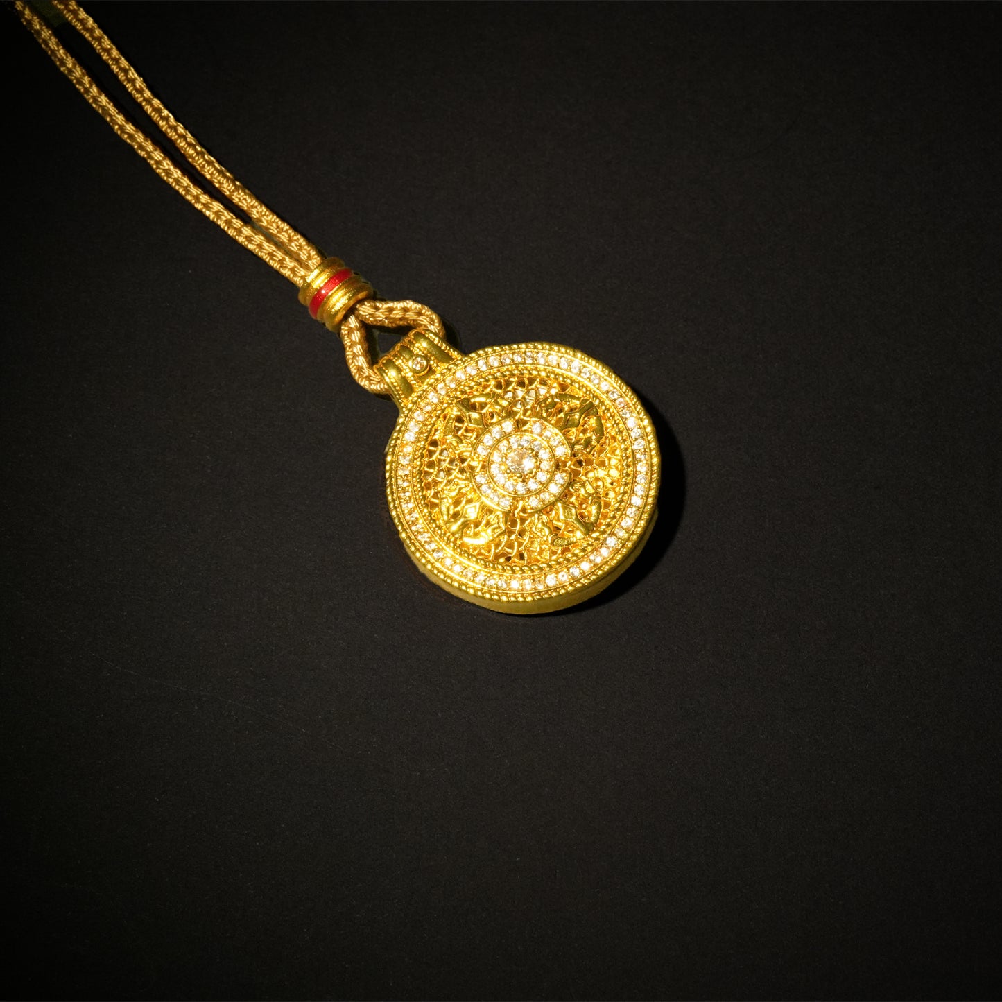 Letlt Dao The Guardian Talisman Pendant Gold Tone Men's Necklace for Strength Balance & Wisdom