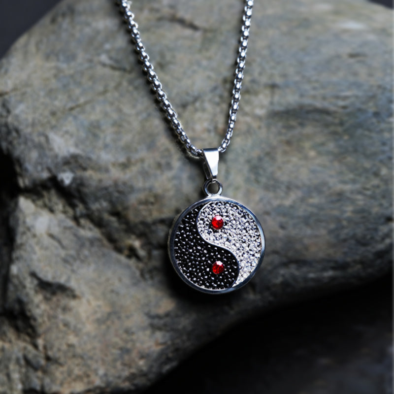 Sale Letitdao Yin-Yang Tai Chi Bagua Necklace Stainless Steel Pendant For Husband & Boyfriend