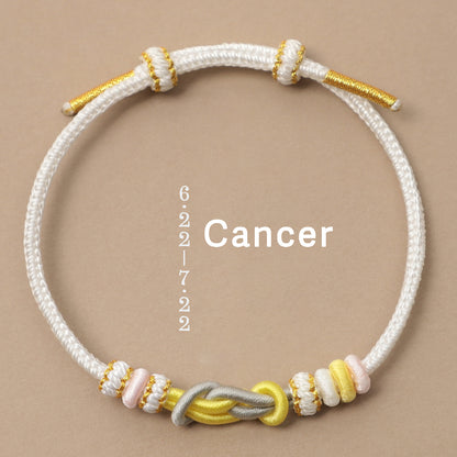 Letitdao Zodiac Braided Red String Bracelet With Knot Of Safety - Luck & Wealth & Love