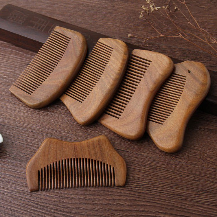 Letitdao Mindfulness Comb for Meditation & Stress Relief Natural Green Sandalwood for Aromatherapy & Present Moment Awareness