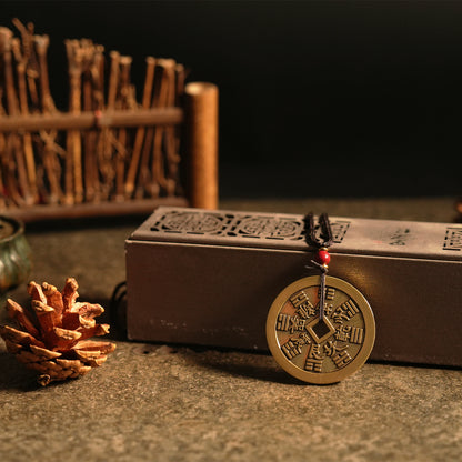 Letitdao Consecrated Taoist Exorcism Coin Pendant Ancient Chinese Protection Charm for Men & Women