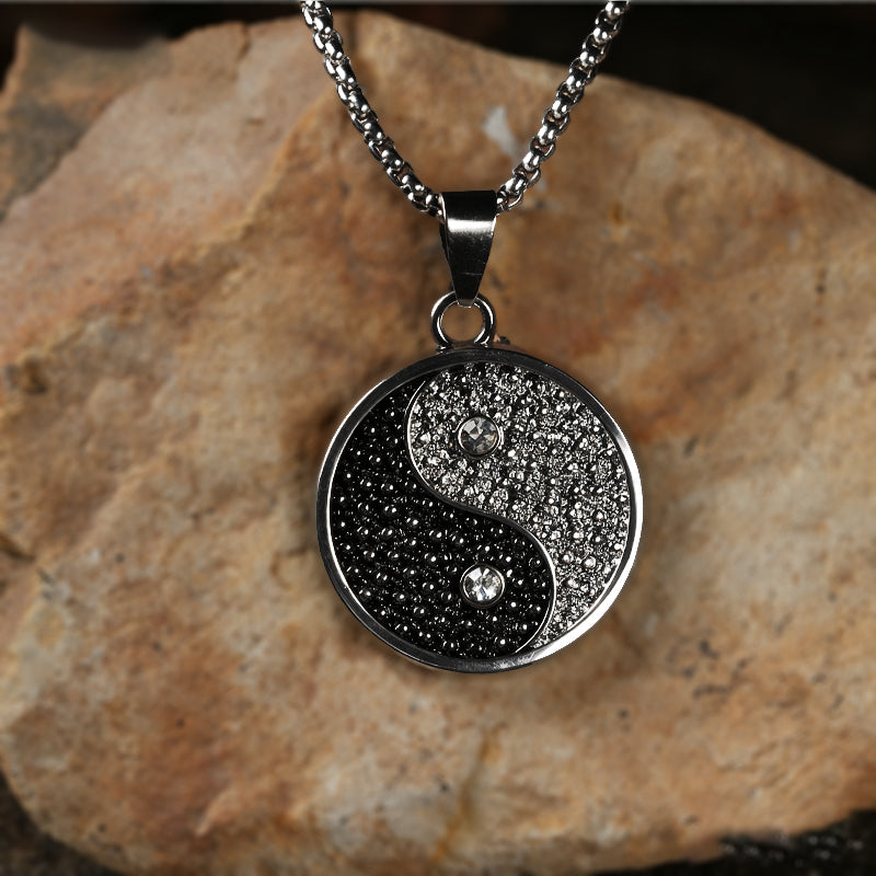 Sale Letitdao Yin-Yang Tai Chi Bagua Necklace Stainless Steel Pendant For Husband & Boyfriend