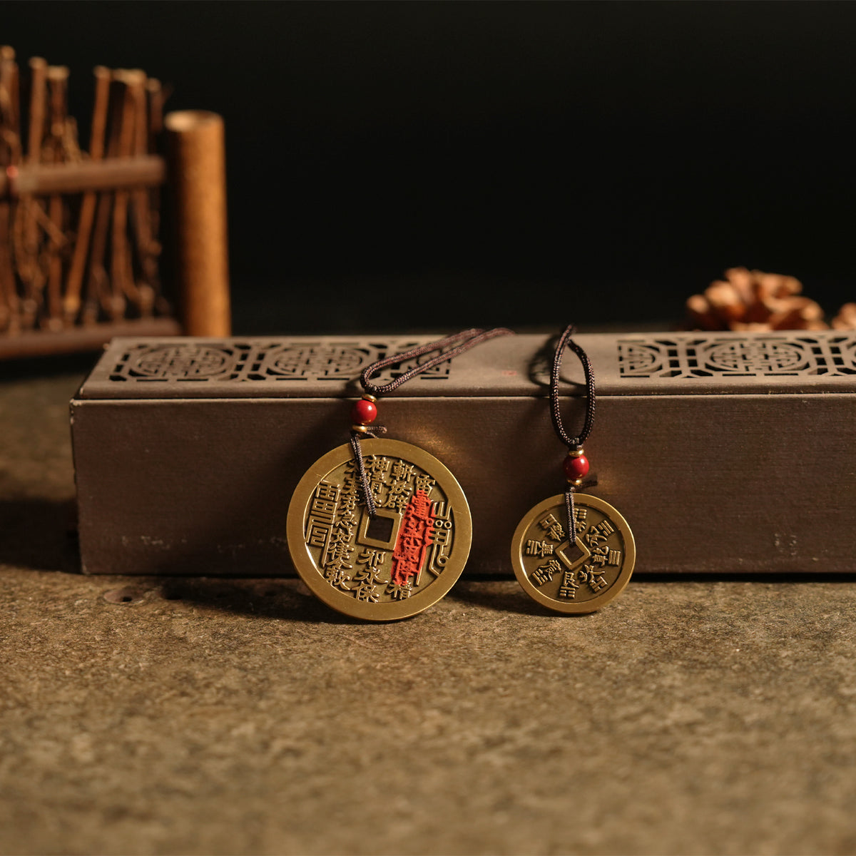 Letitdao Consecrated Taoist Exorcism Coin Pendant Ancient Chinese Protection Charm for Men & Women