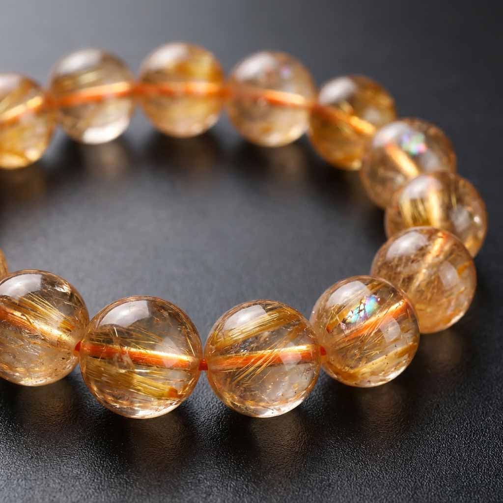 Letitdao One-of-a-Kind Energy Field This Rare Inclusion Quartz Bracelet Amplifies Your Deepest Intentions