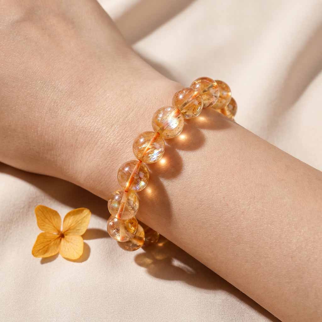 Letitdao One-of-a-Kind Energy Field This Rare Inclusion Quartz Bracelet Amplifies Your Deepest Intentions