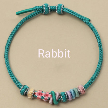 Letitdao Zodiac Red String Safety Knot Peach Blossom Bracelet