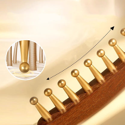Sale Letitdao Brass Scalp Revival Comb Ayurvedic Massage Tool for Energy Flow & Tension Relief Gua Sha Scraping Implement