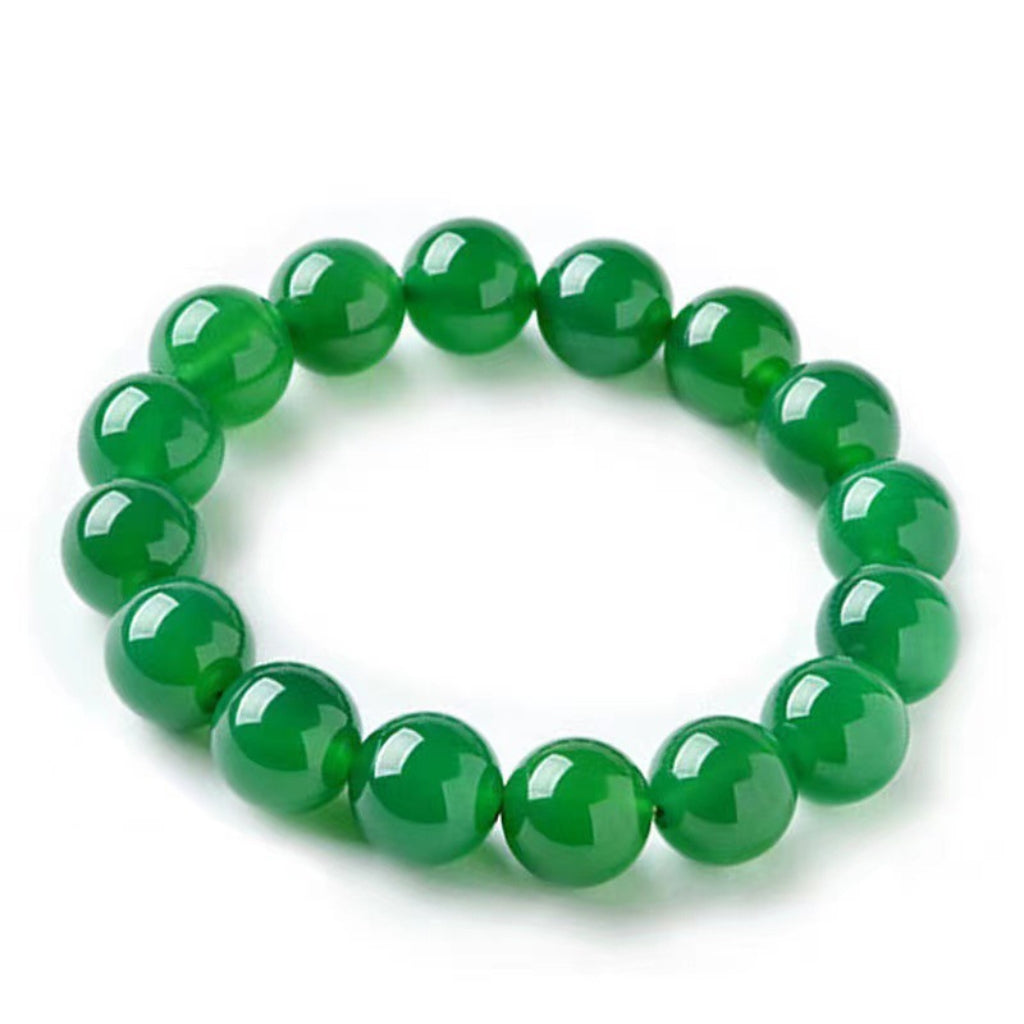 Letitdao Serene Abundance Bracelet Natural Chrysoprase & Agate for Emotional Balance & Gentle Manifestation Healing Gemstone Jewelry