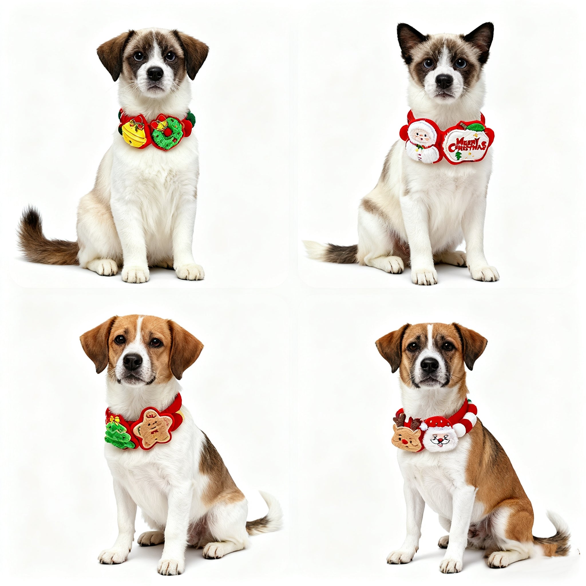 Letitdao Holiday Joy Collar Plush Christmas Tree Bell for Pet Anxiety Relief & Sensory Enrichment Festive Comfort System