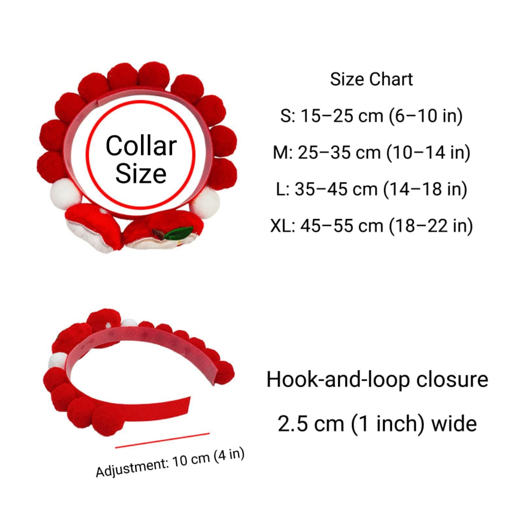 Letitdao Holiday Joy Collar Plush Christmas Tree Bell for Pet Anxiety Relief & Sensory Enrichment Festive Comfort System