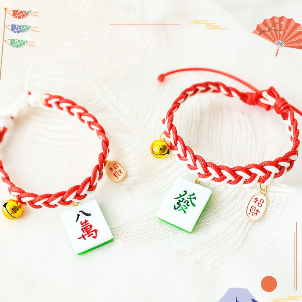 Letitdao Prosperity Tiles Pet Collar Adjustable Mahjong Charms For Wealth Frequency & Cute Design Silent Bell Harmony Band