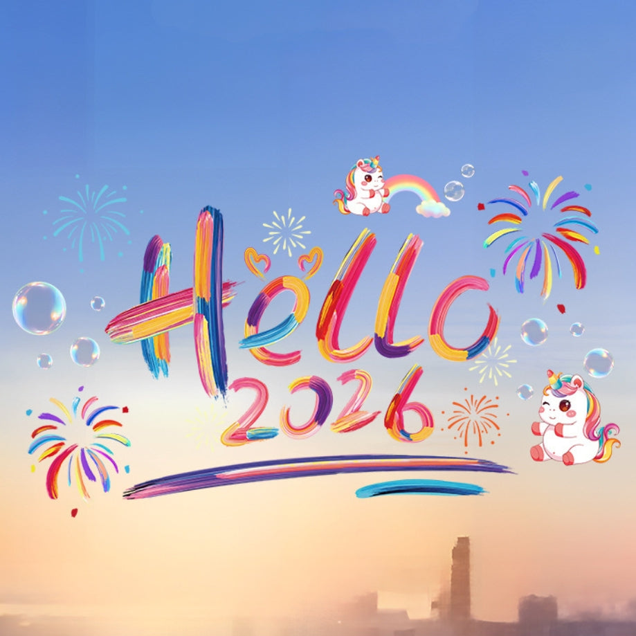 $9.9 Includes All Fees-Letitdao Dual Festival Window Set 2026 Horse Year Designs for New Year & Spring Festival Static Cling Light Decor