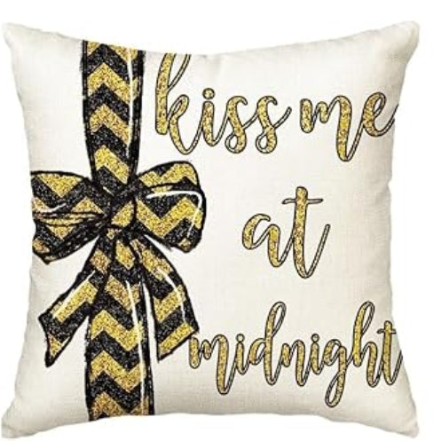 Letitdao New Year Cheer Pillow Covers Celebration Set for Sofa & Home Decor Festive Ambient System