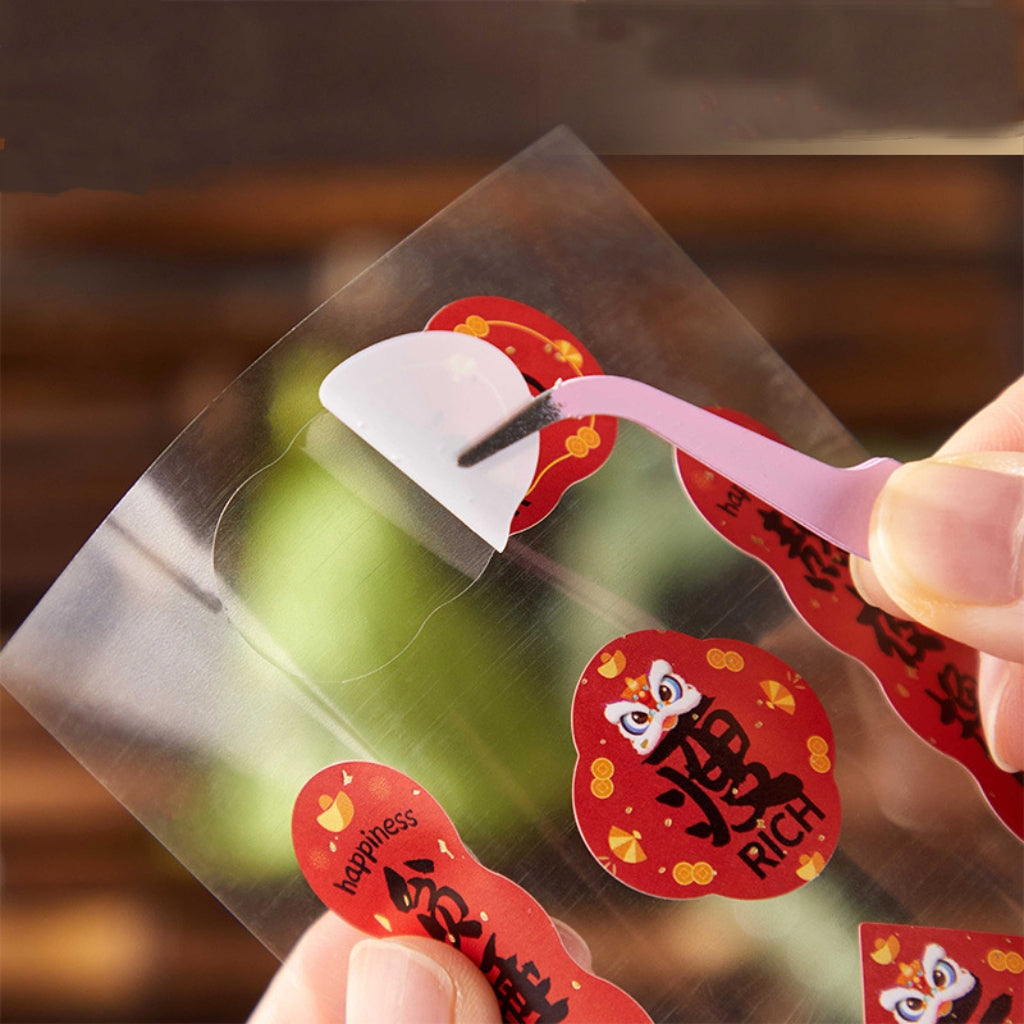 $9.9 Includes All Fees-Letitdao "Daily Fortune" Chinese Sticker Pack Traditional Design for Journal Cup & Phone Multi-surface Blessing Decor