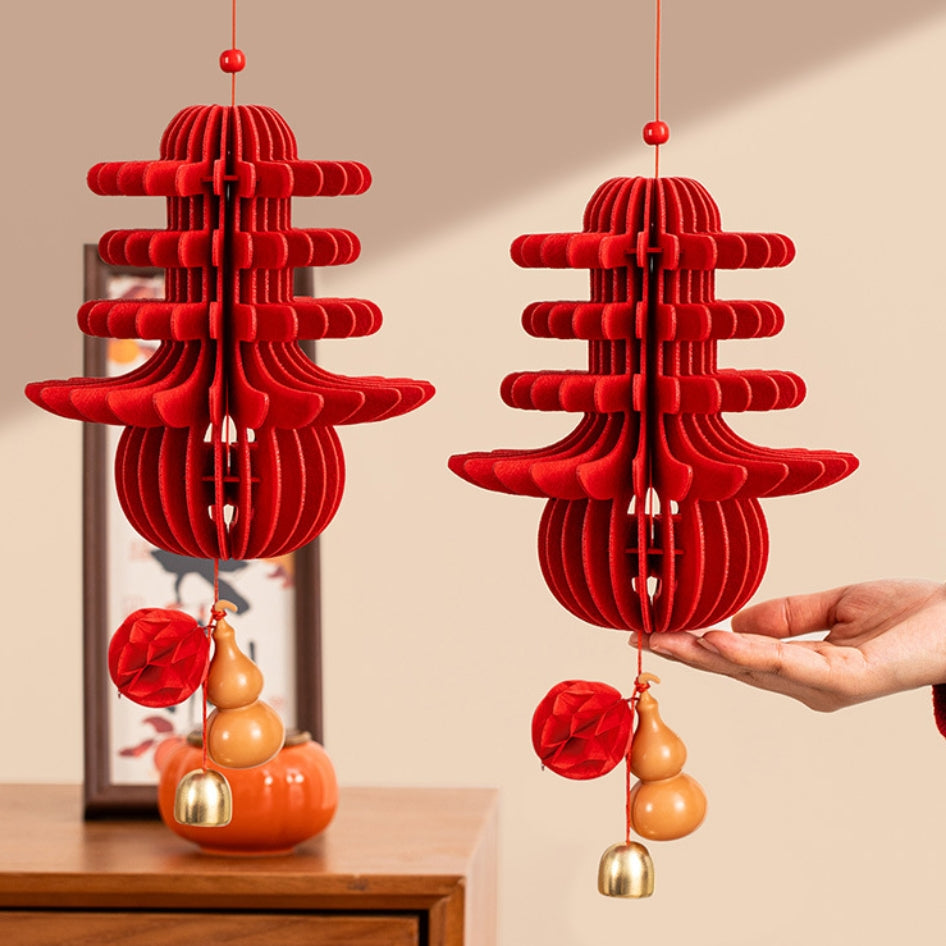 Letitdao Horse Year Gourd Lantern Set 2026 New Year & Spring Festival Decor Ambient Blessing System