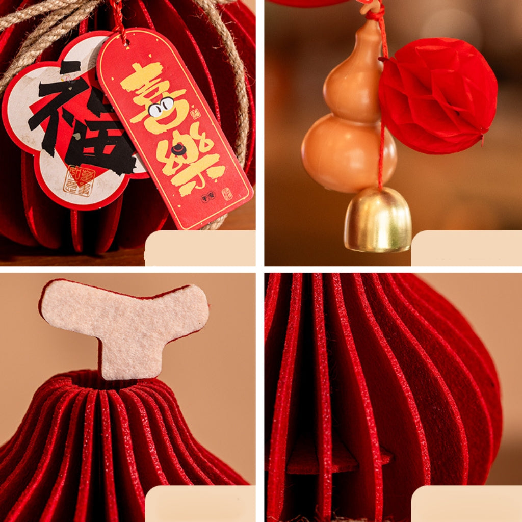 Letitdao Horse Year Gourd Lantern Set 2026 New Year & Spring Festival Decor Ambient Blessing System