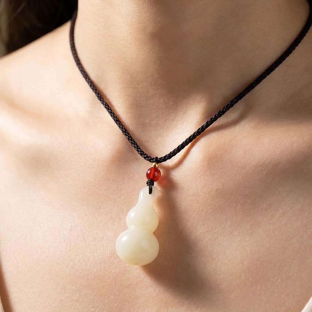 Letitdao An Amulet from the Earth Real Jade "Hulu" Pendant An Ancient Luck Symbol for Modern Life